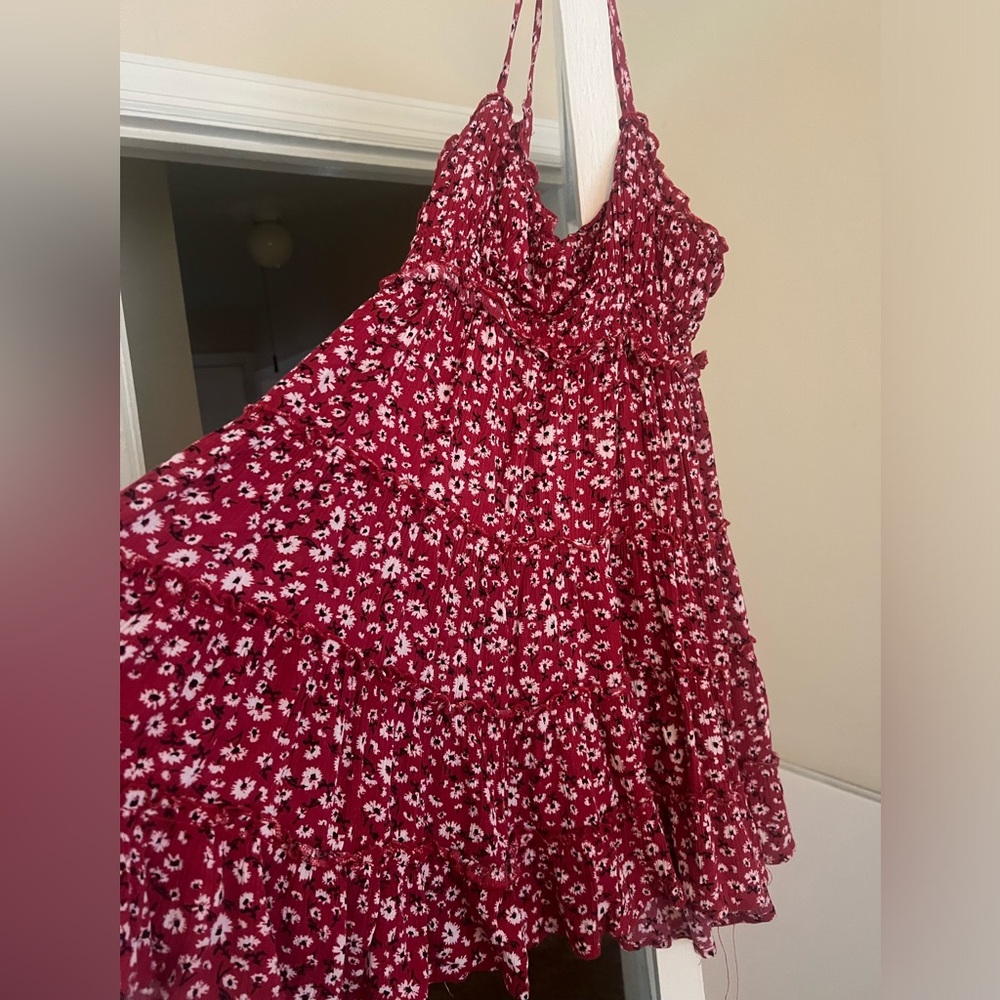 Shein flower dress red size medium but short